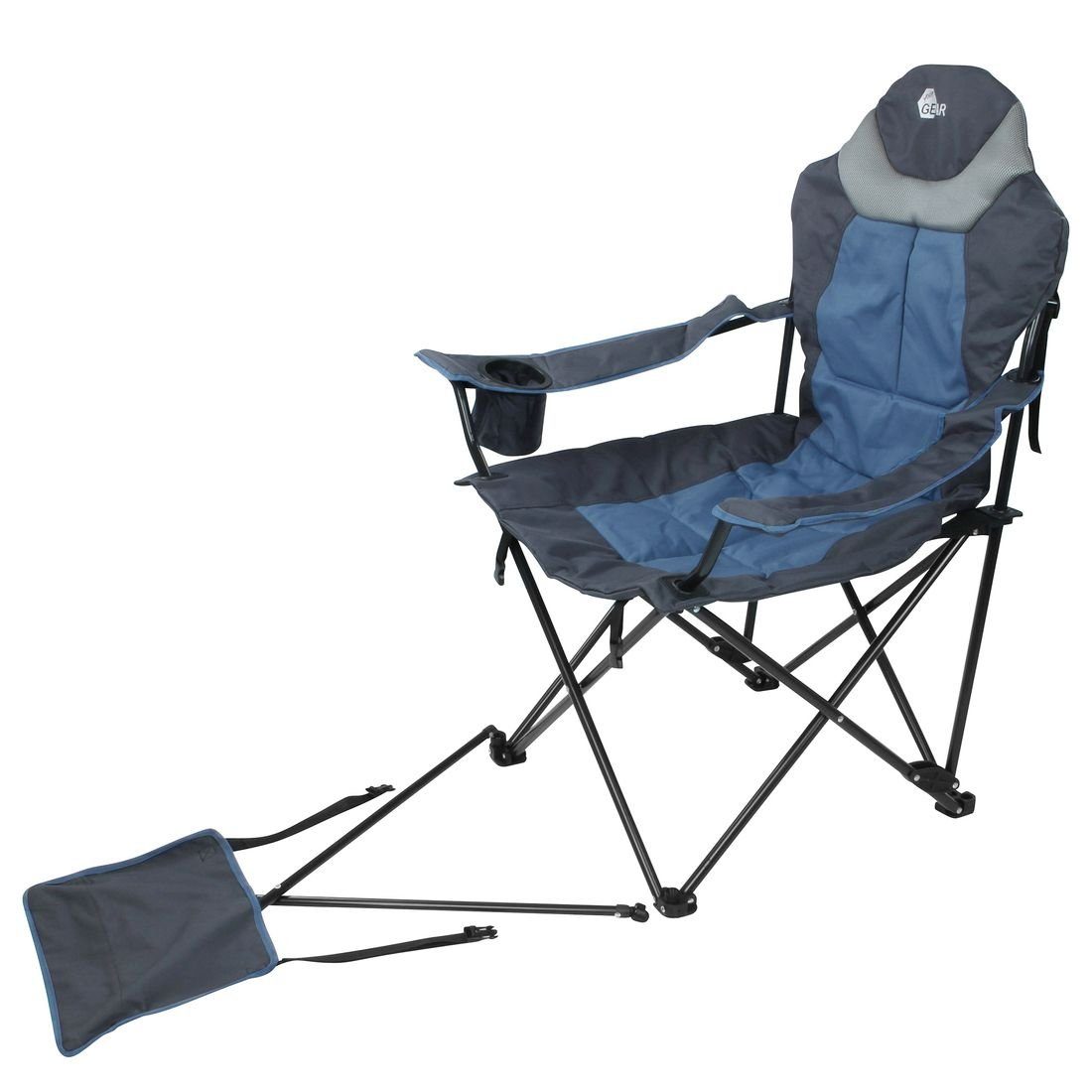 yourGEAR Faltstuhl yourGEAR Campingstuhl Pineto XXL Klappstuhl Fußauflage Rückenlehne