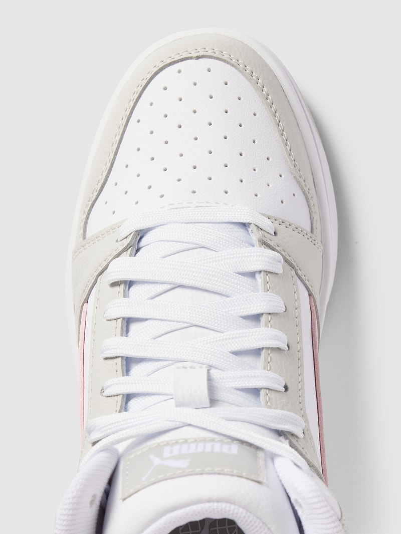 High Top Sneaker mit Label-Details in hellgrau