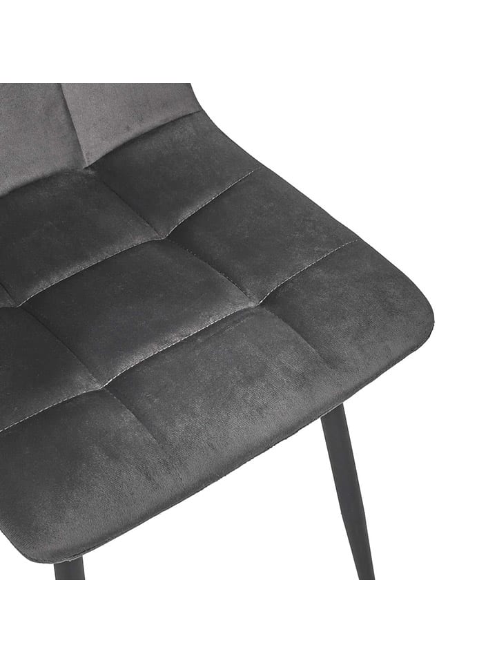 Rétro Chic Esszimmerstuhl ''Mateo'' in Grau - (B)45 x (H)88 x (T)52 cm günstig kaufen onesize