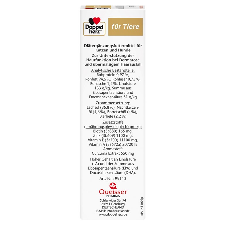 Doppelherz Ergänzungsfutter & Aufzucht Doppelherz Haut & Fell Öl Omega-3 250 ml