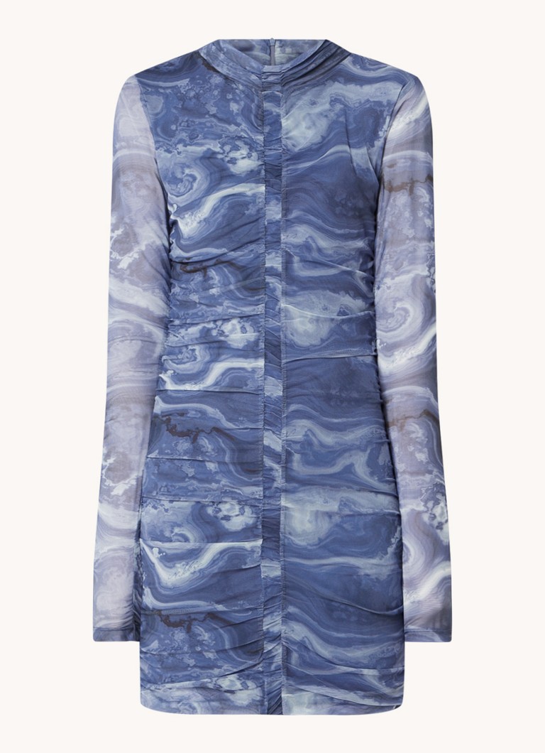 Abito corto NIKKIE in maglia marmorizzata con volant