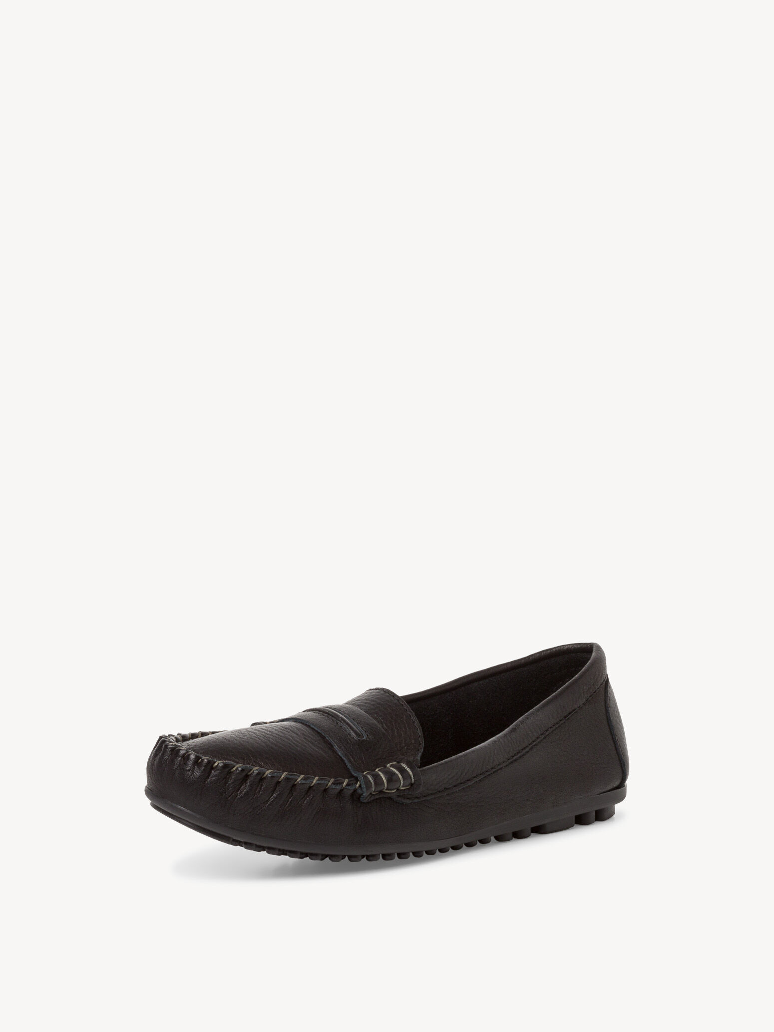 Mocassin en cuir - noir