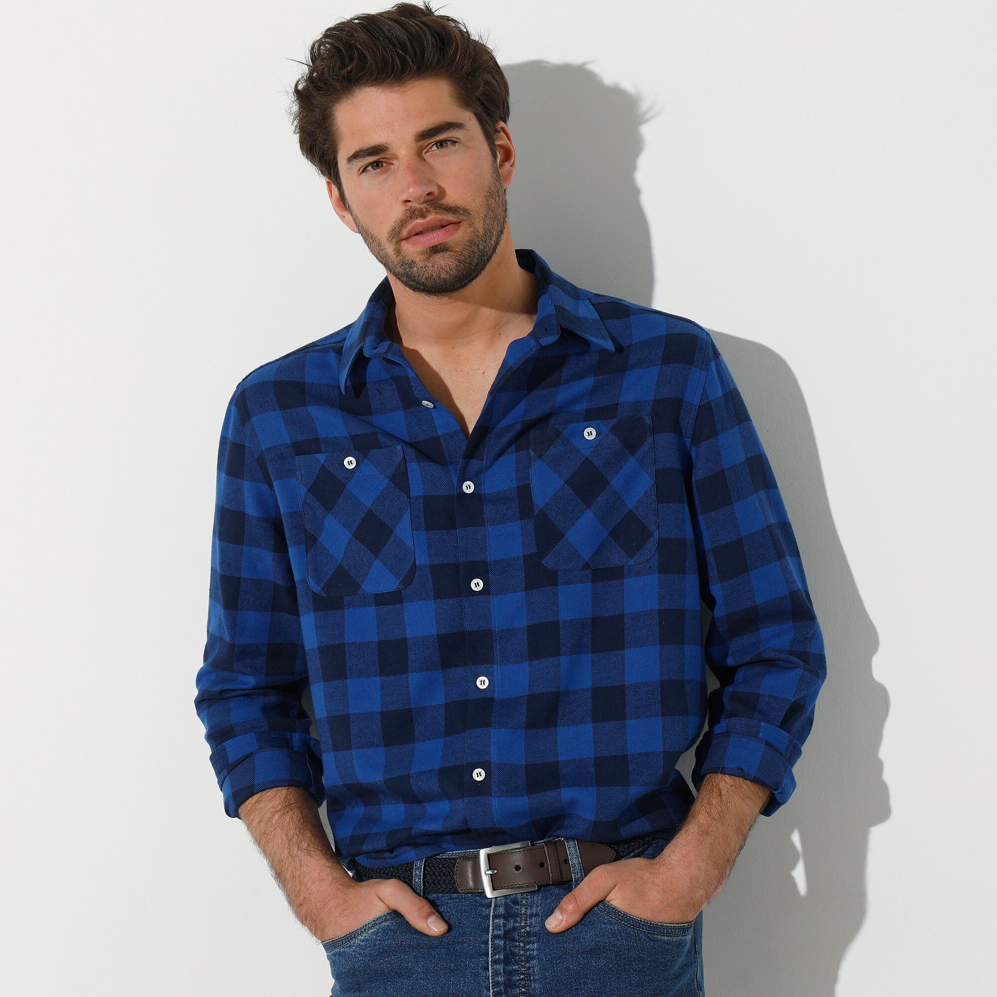 Chemise carreaux écossais flanelle