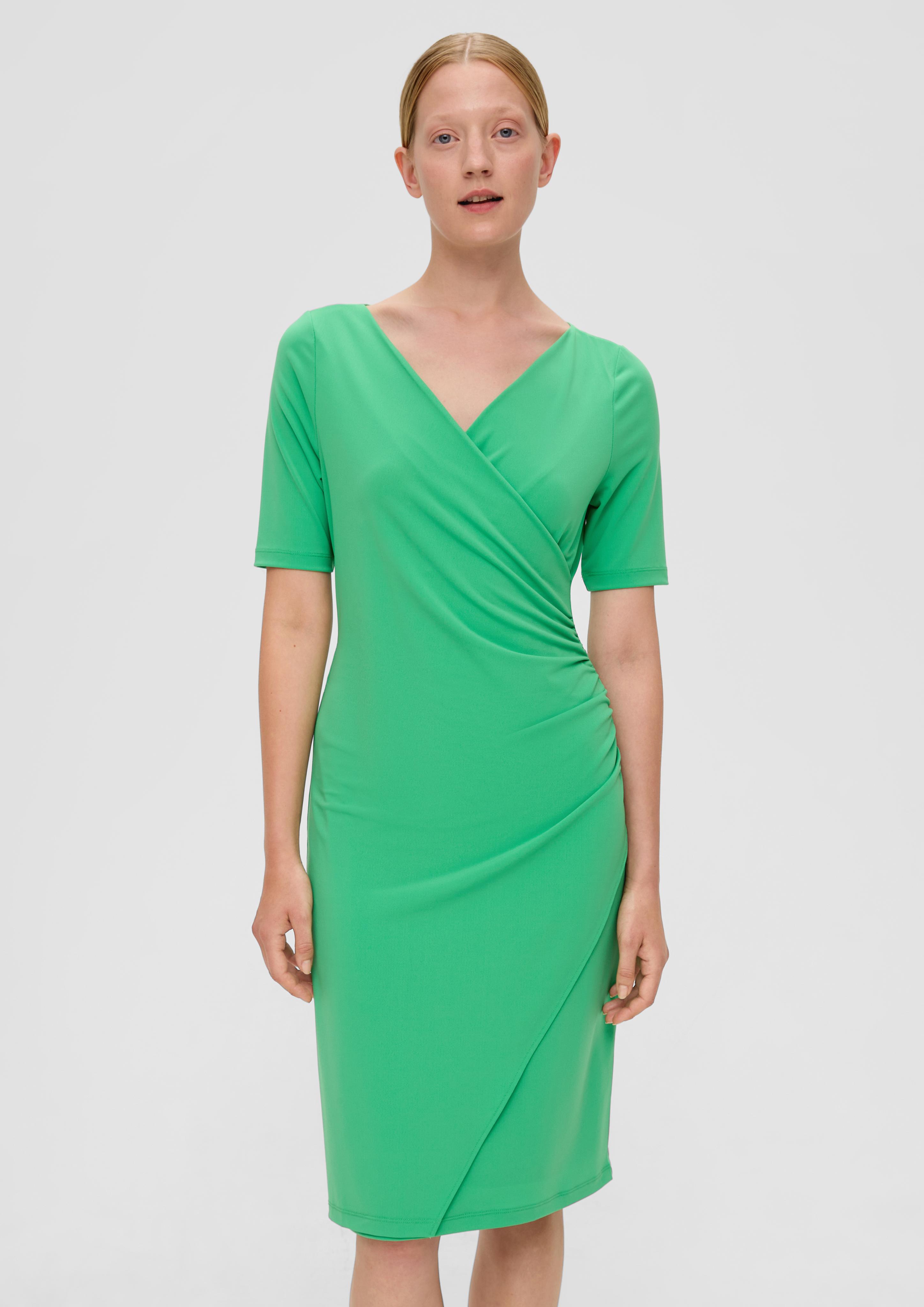 Gerafftes Kleid in Wickel-Optik  2145133-7588