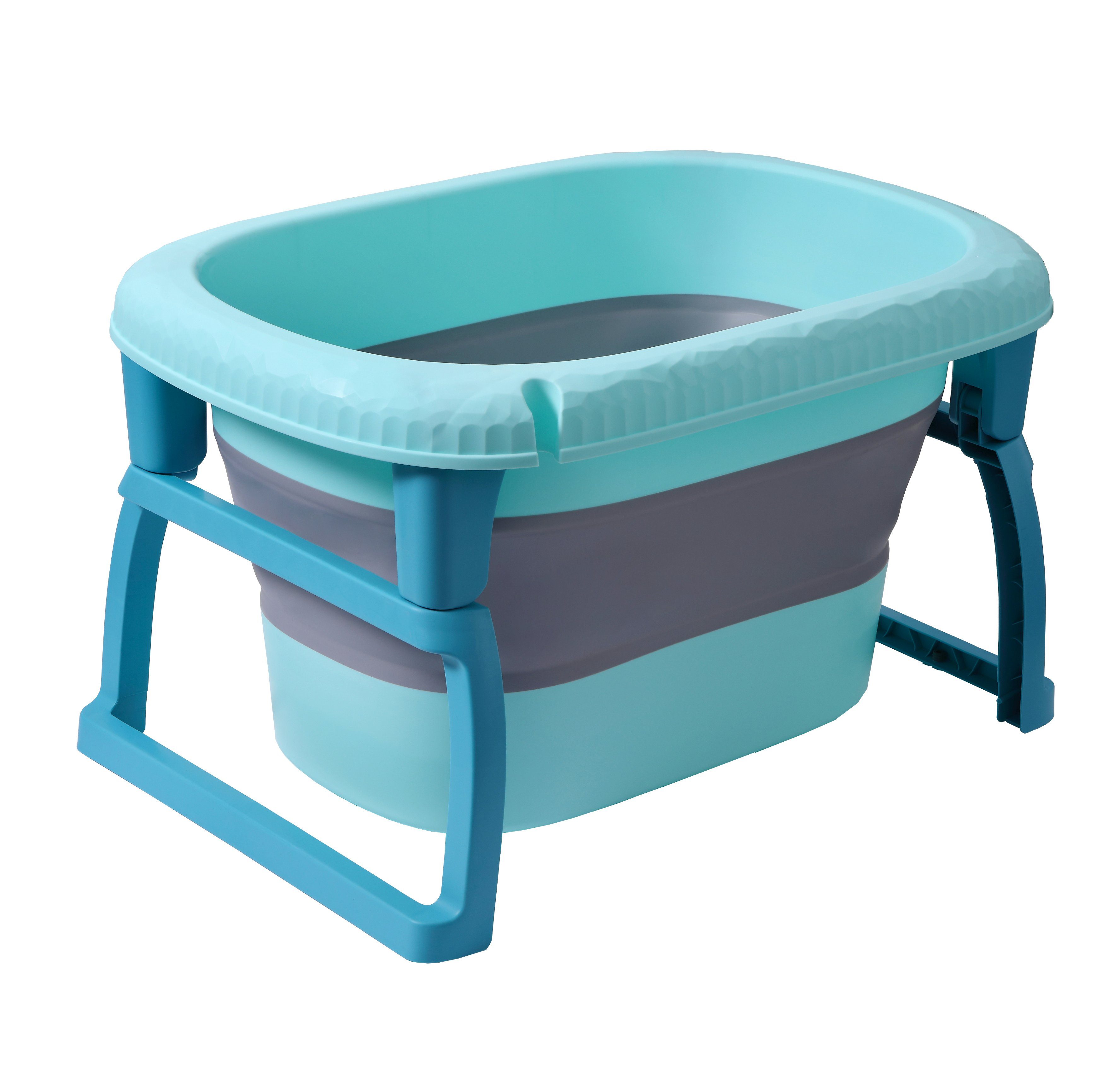 FOXSPORT Babybadewanne 3 in 1 Faltbare Badewanne für Kleinkinder & Kinder, Haustier, (Tragbare Badewanne für Dusche, Kinder Summer Schwimmbad), Wanne mit Badewannensitz für 3-6 Jahre und Duschrille für 0-3 Jahre