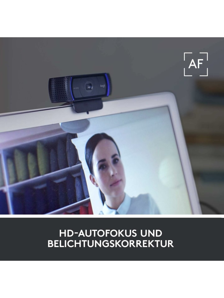 Logitech Erstklassige Webcam C920 mit 1080p Full-HD - gestochen in Schwarz günstig kaufen onesize