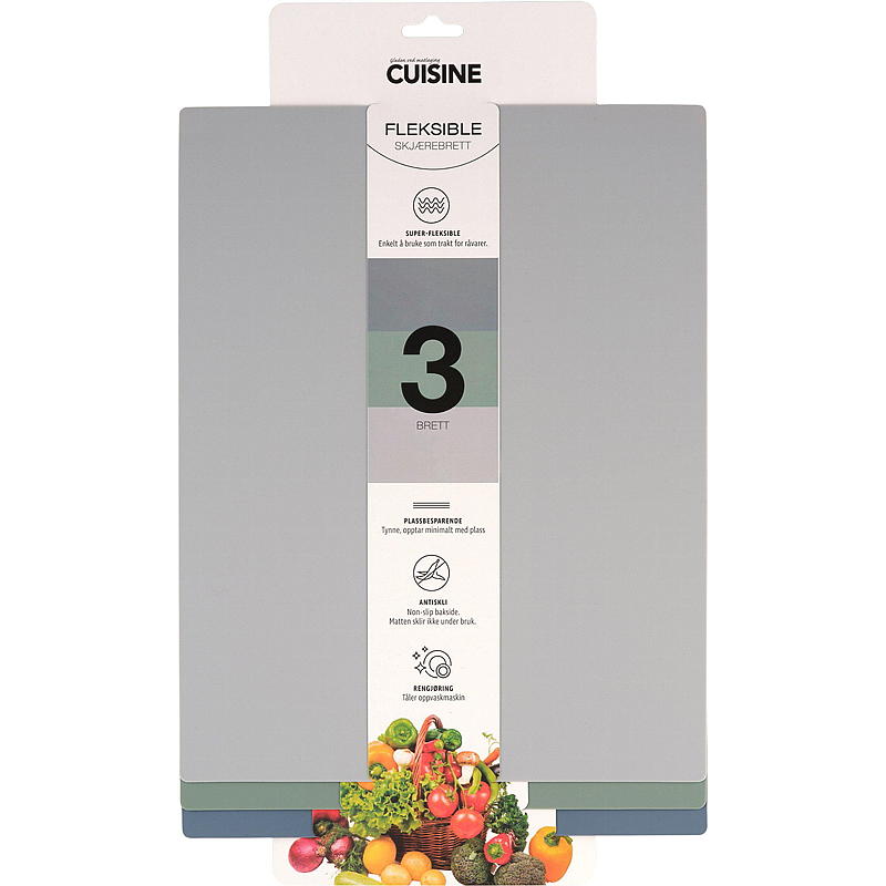 Cuisine Skjærebrett 3-pk fleksibelt