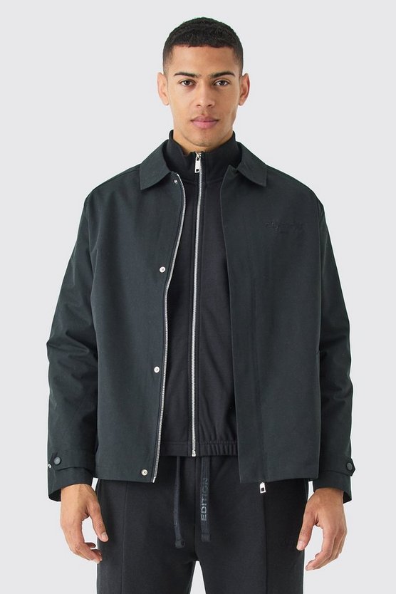 Bestickte Twill Coach-Jacke