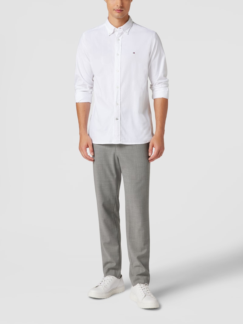 Freizeithemd mit Button-Down-Kragen Modell 'OXFORD' in weiß