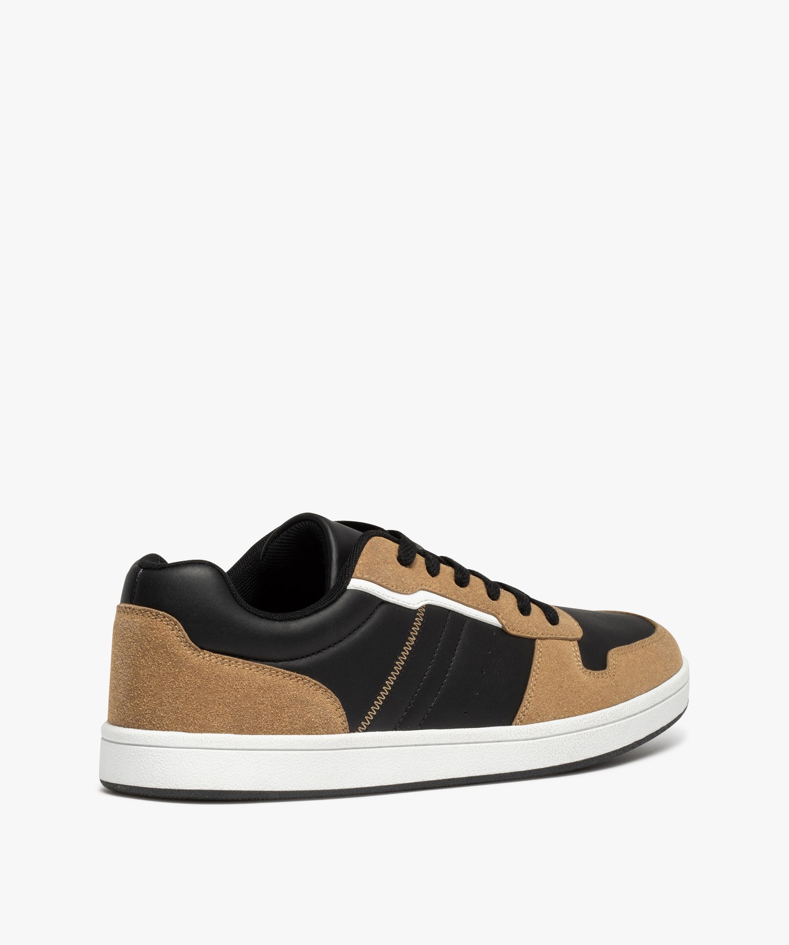 Baskets homme skateshoes bicolores à lacets camel | GEMO