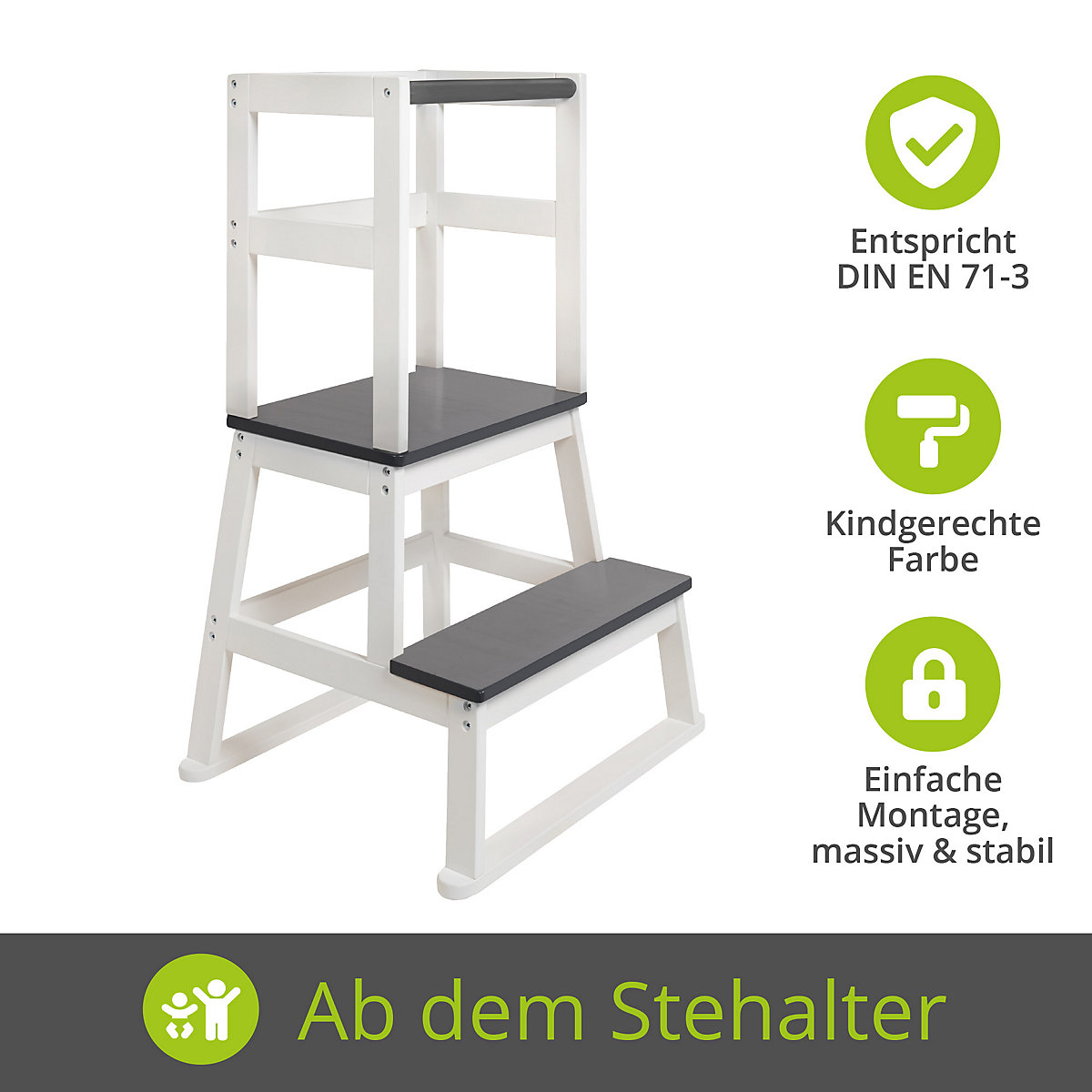 Lernturm Swubi Grau-Weiß