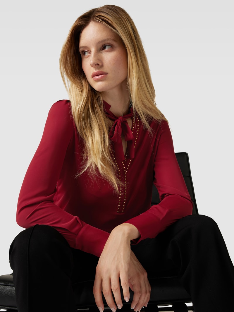 Blusenshirt mit V-Ausschnitt in rot