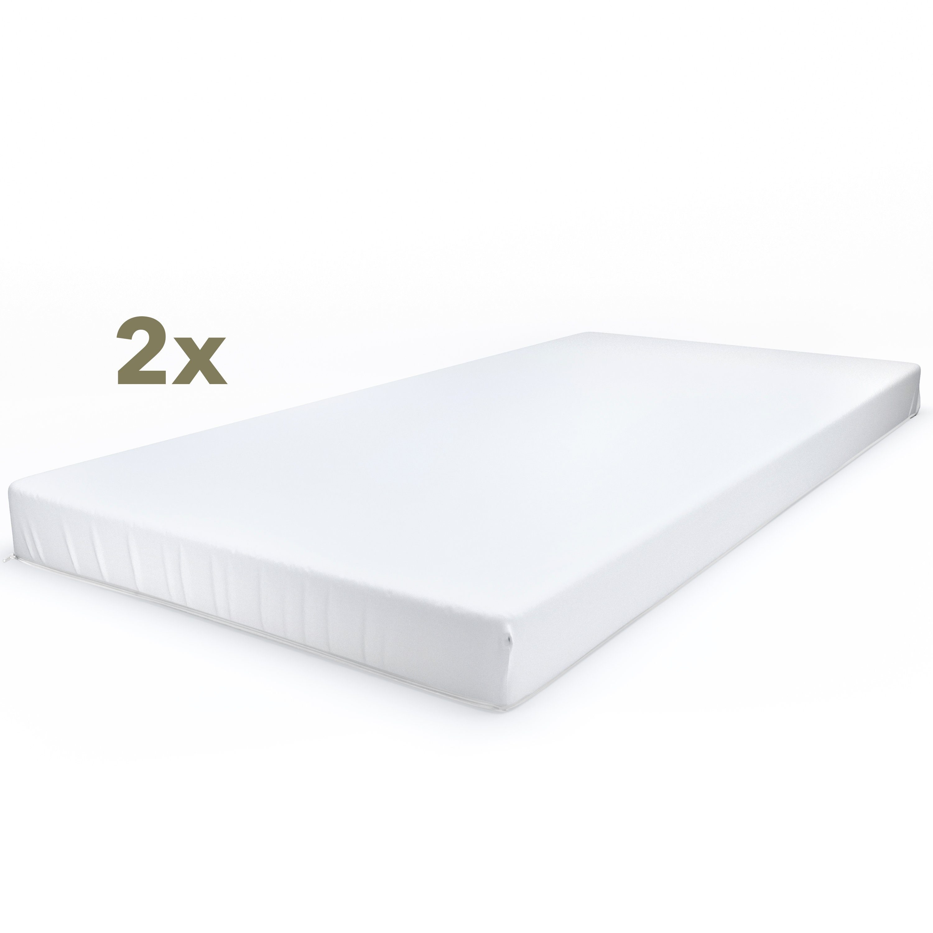 Komfortschaummatratze Komfort Rollmatratze 90x200x10cm Härtegrad 2 (mittel), Jekatex, (Spar-Set, 1-tlg., 2-tlg), Beideseitig nutzbar, Abnehmarer und waschbarer Bezug, Reißverschluss an 3 Seiten