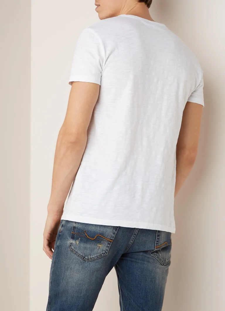 Tricou SAMSØE cu guler rotund și închidere cu nod