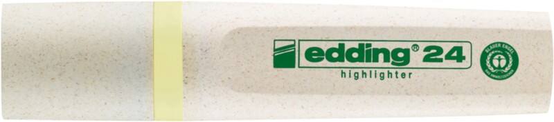 edding 24 EcoLine 24 Textmarker Pastellgelb Mittel Keilspitze Nachfüllbar