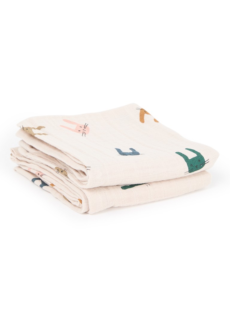 Liewood Lewis organic cotton muslin cloth 65 x 65 cm set of 2