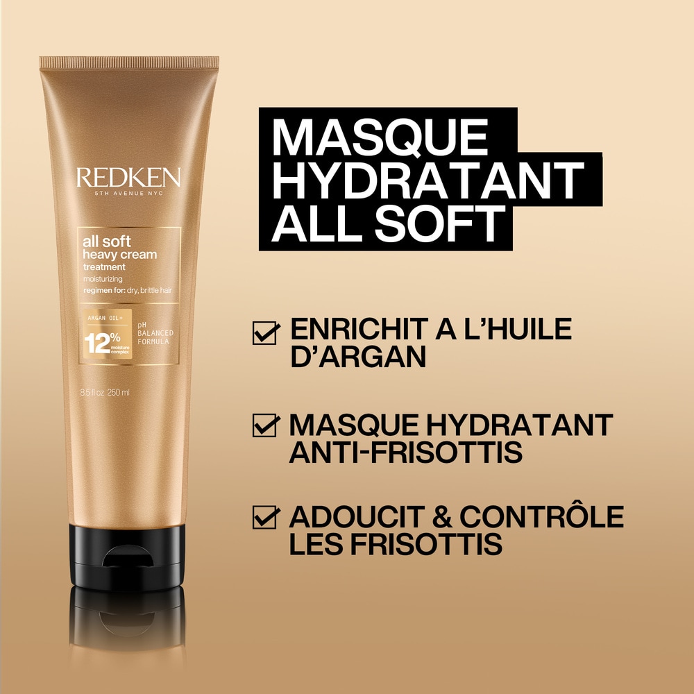 Redken All Soft Masque hydratant cheveux secs et rêches