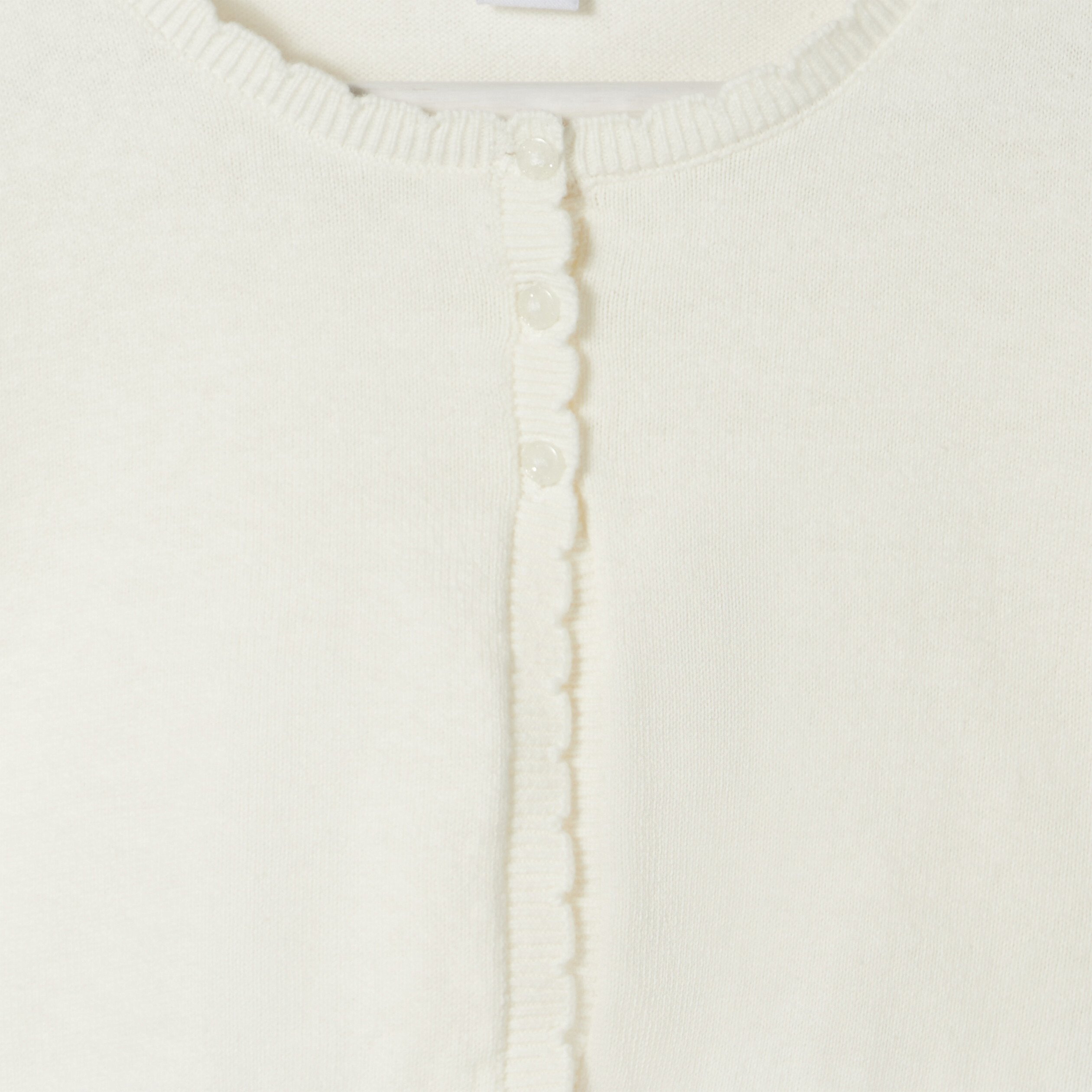 Gilet court manches longues ecru fille | La Halle
