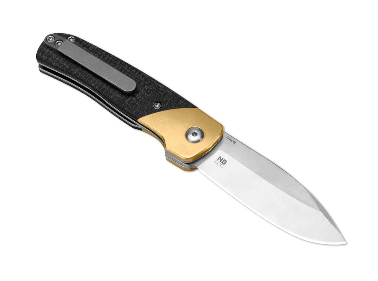 Gravel Brass Micarta Black