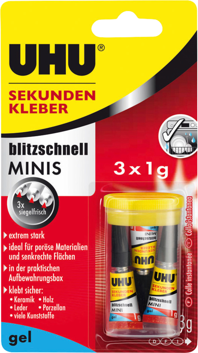 Sekundenkleber Set Minis (3x1g), 3 g