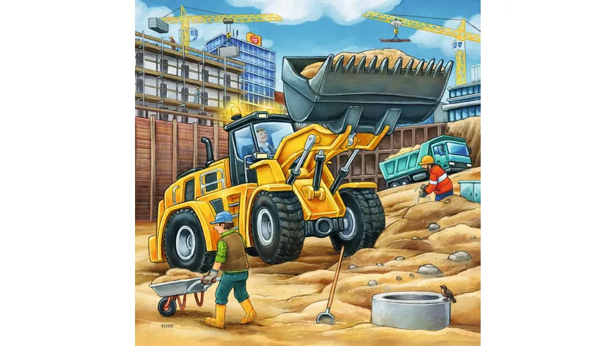 Ravensburger Puzzle - Große Baufahrzeuge, 3 x 49 Teile