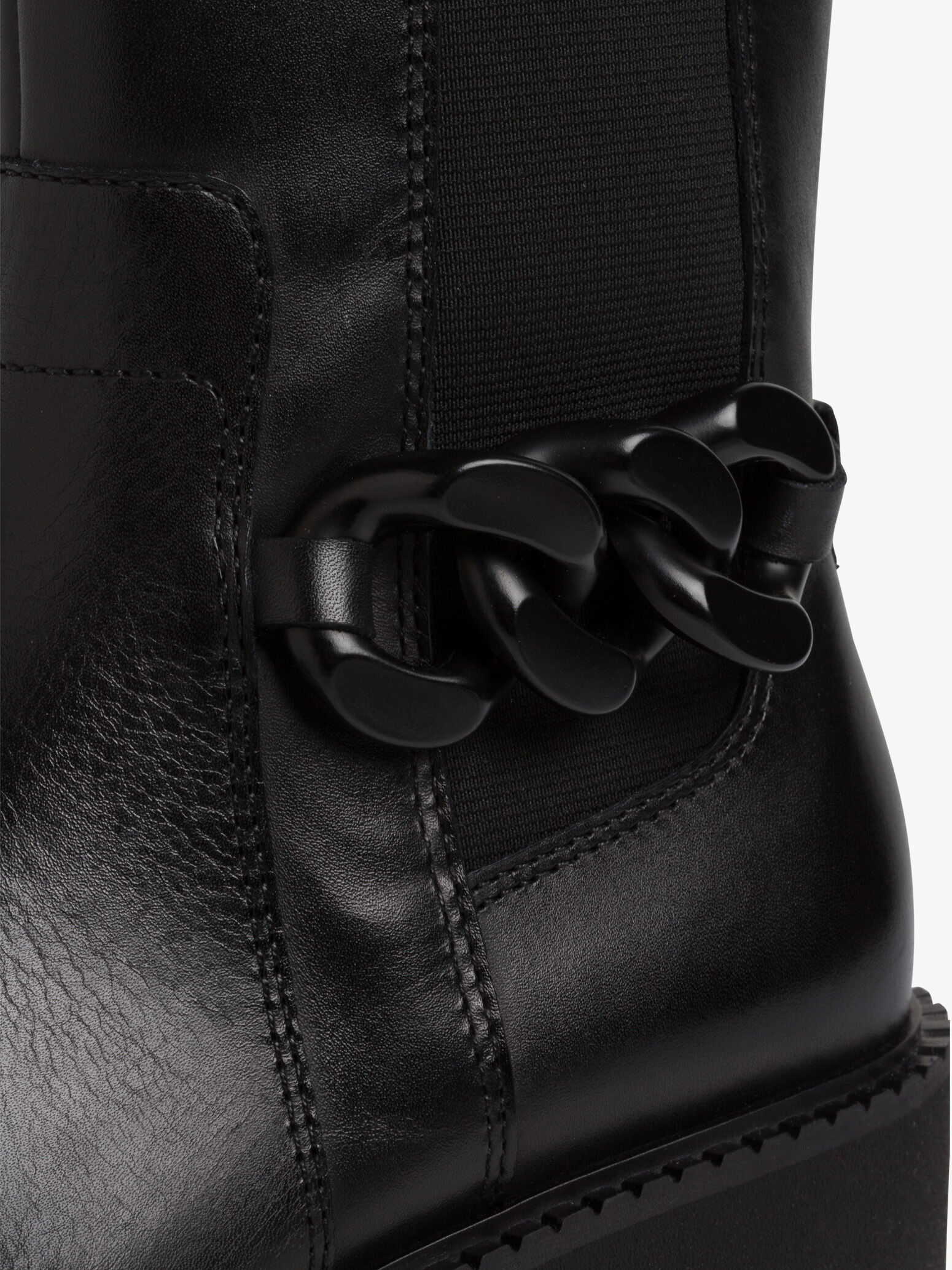 Bottine Chelsea en cuir - noir