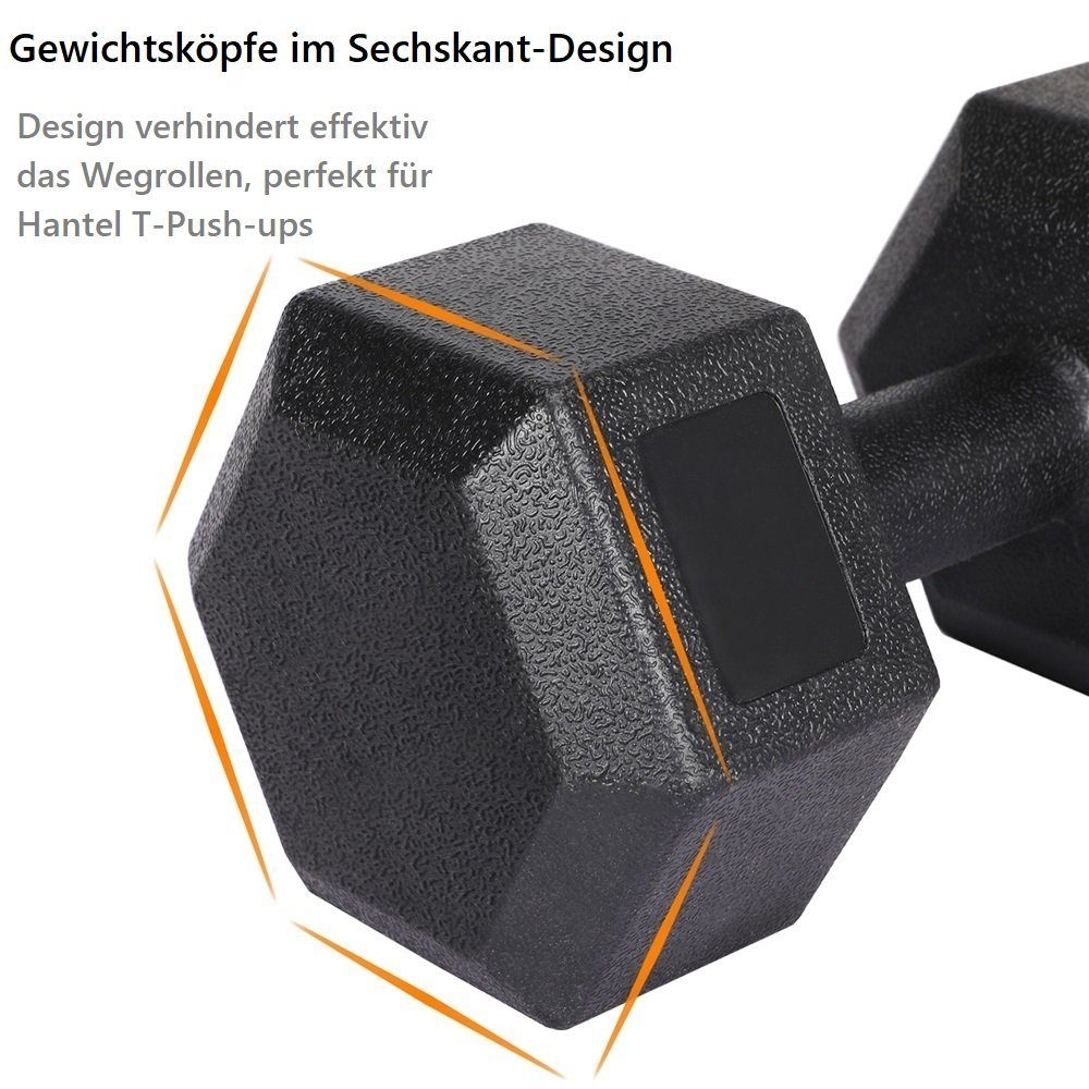Yaheetech Kurzhantel, Hanteln Set 4/6/8 kg 2er Kurzhanteln für Krafttraining oder zu Hause