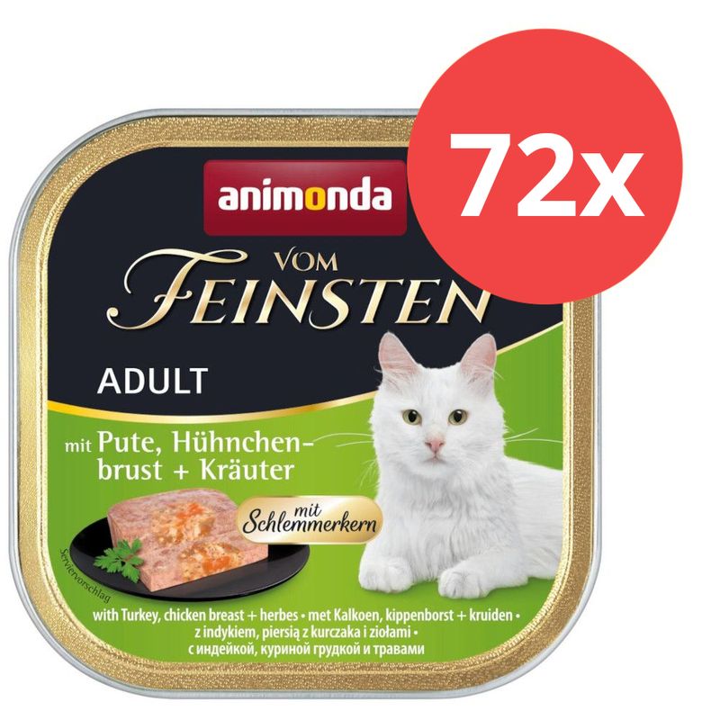 animonda vom Feinsten Adult mit Schlemmerkern 72 x 100 g | bitiba