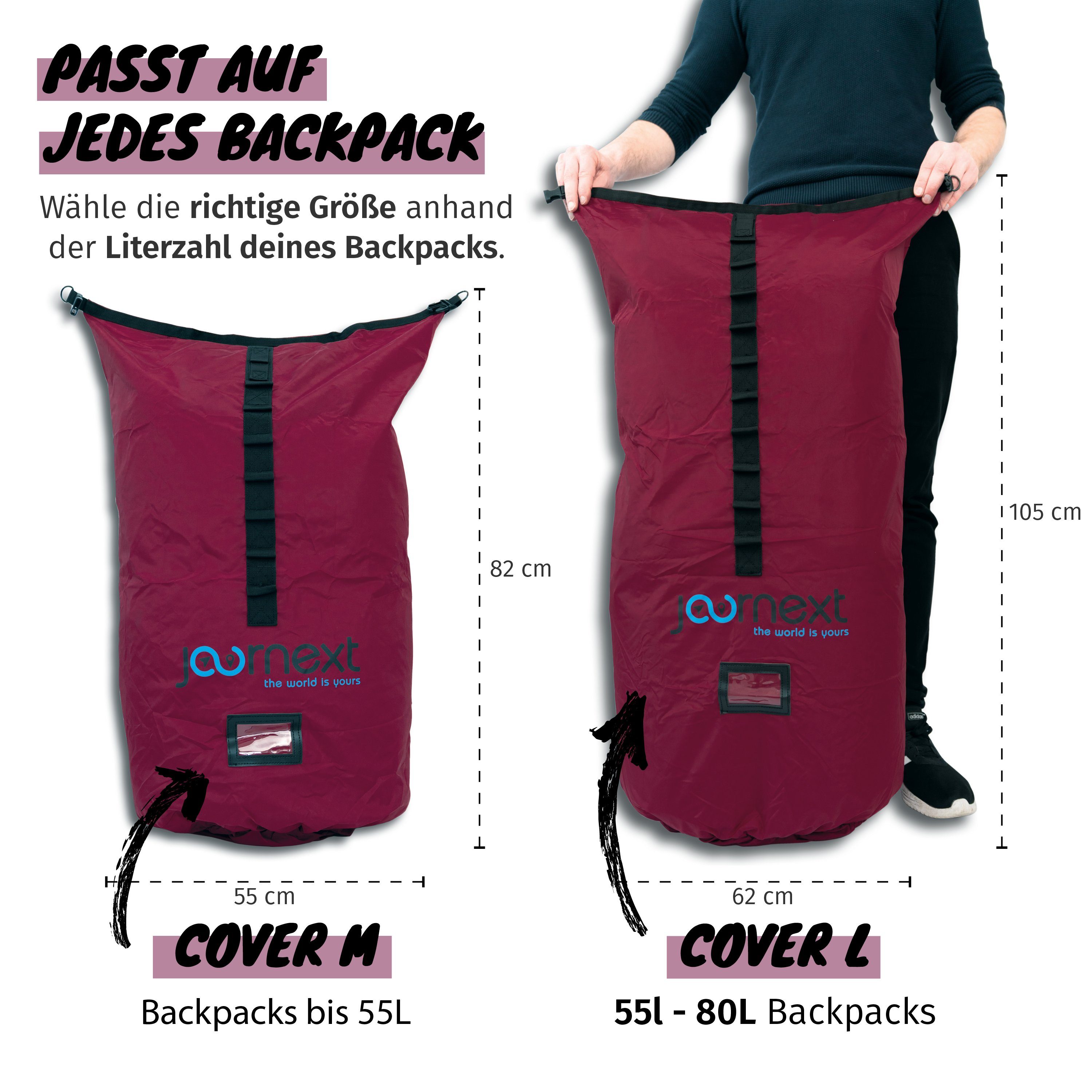 JOURNEXT Rucksack-Regenschutz Backpack Cover 2.0