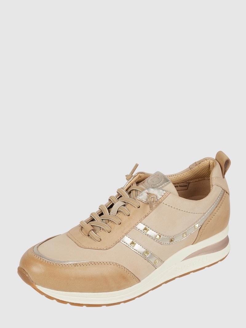 Sneaker aus Leder in altrosa