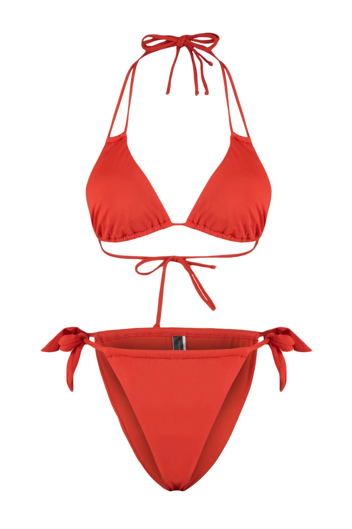 Trendyol Collection  Rotes Dreieck-Tunnel-Bikini-Set mit hohem Beinausschnitt TBESS22BT0037
