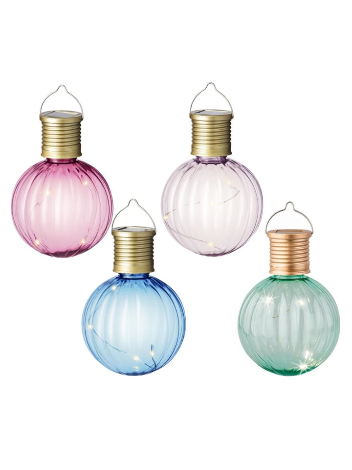 MARELIDA 4er Set LED Solar Glühbirne GLOW H: 11cm in mehrfarbig günstig kaufen onesize