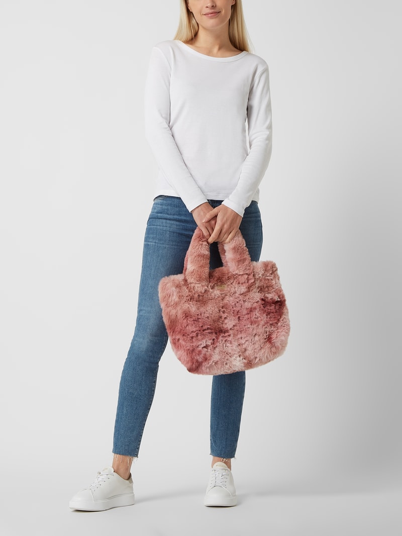 Shopper aus Kunstfell Modell 'Gia' in rosé