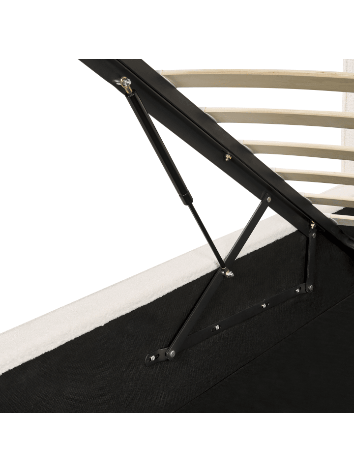 Beliani Doppelbett MOISSAC in Weiß/Schwarz - (W) 177 x (H) 108 x (L) 224 cm günstig kaufen onesize