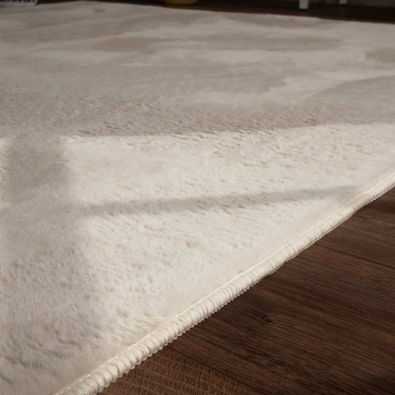Fellteppich Wohnzimmer Hochflor Teppich Kunstfell Modern Unifarben Flauschig Weich, TT Home, rechteckig, Höhe: 4 mm