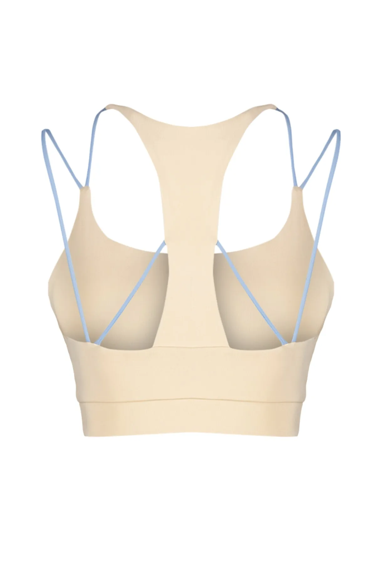 Trendyol Collection  Ecrufarbener Strick-Sport-BH mit Stütz-/Styling-Rücken und Seilträgern THMSS23SS00038