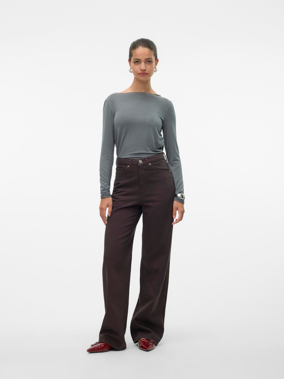 VMTESSA Hohe Taille Weiter Beinschnitt Jeans
