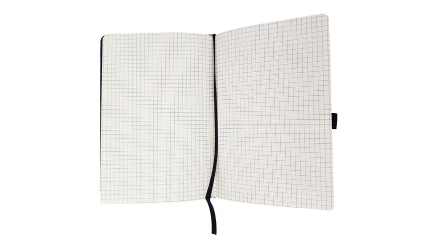 PAPERZONE Notizbuch A5 kariert schwarz