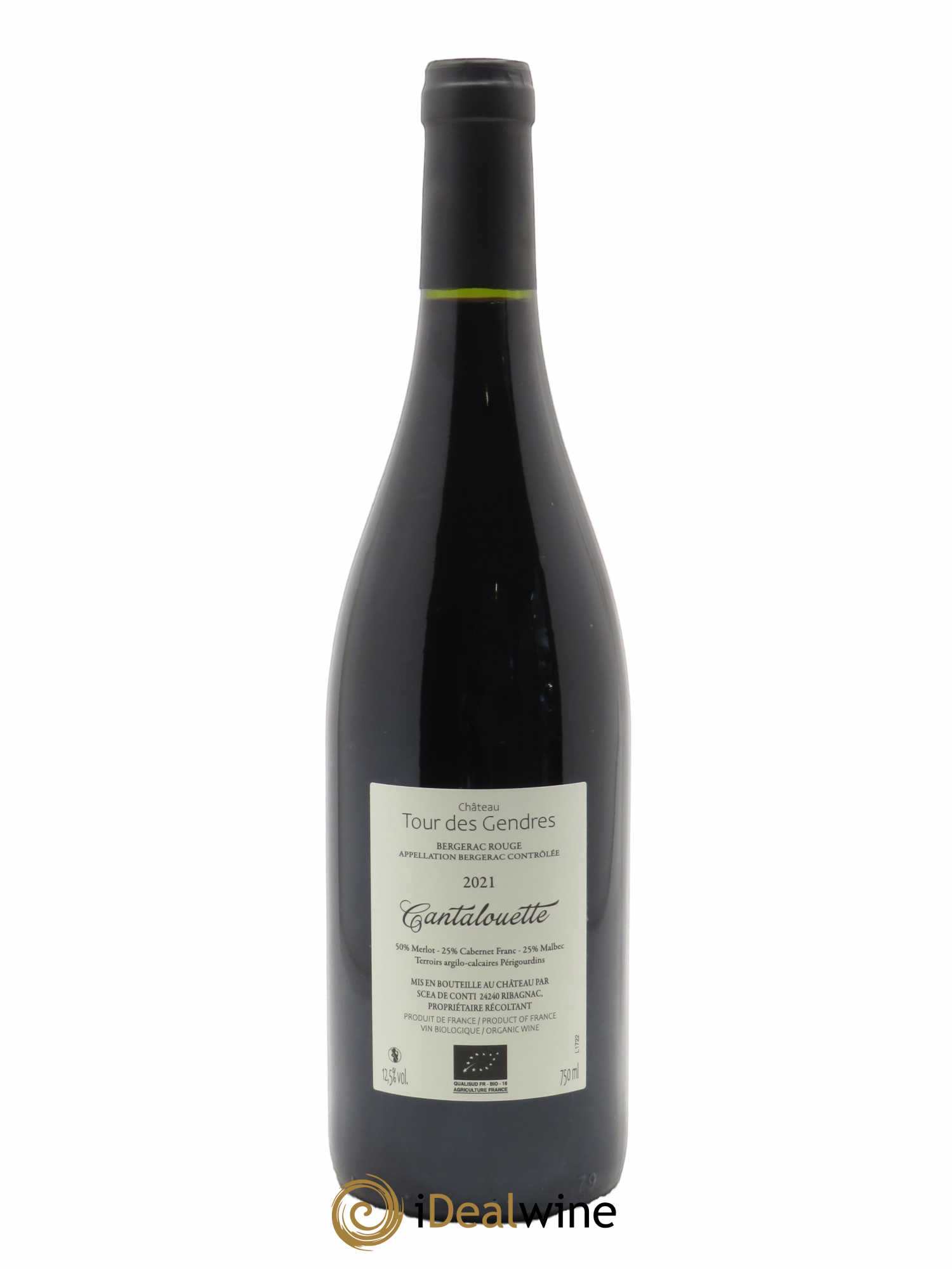 Bergerac Château Tour des Gendres Cantalouette Famille de Conti  2021 - Lot de 1 Bouteille