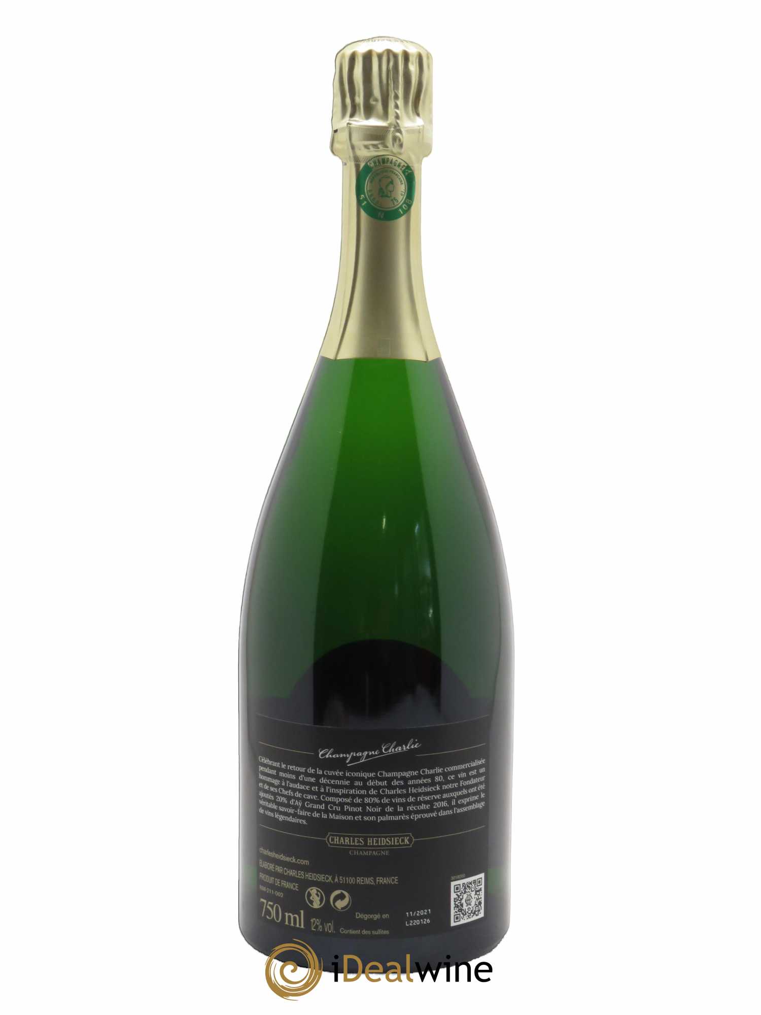 Réserve Charlie Charles Heidsieck  2017 - Lot de 1 Bouteille