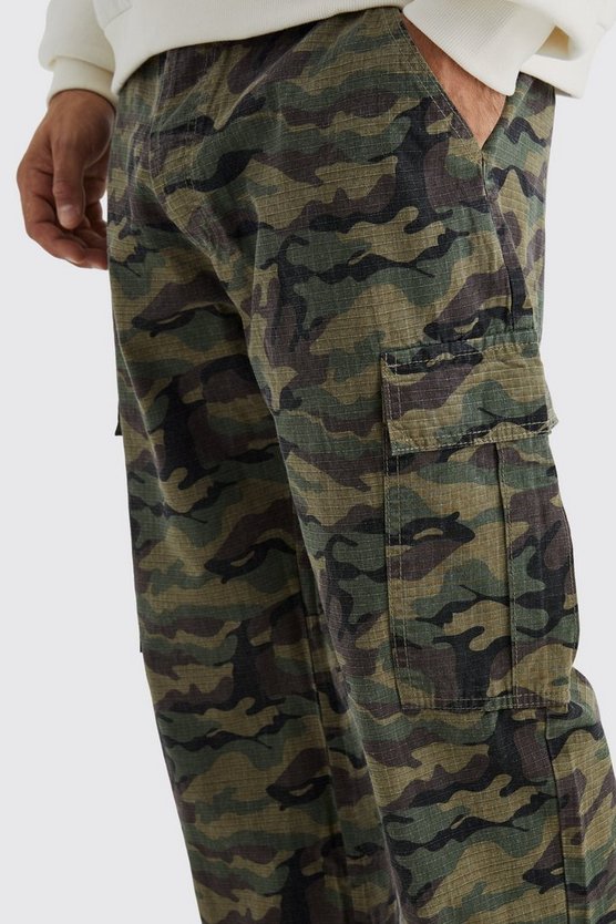 Lockere Camouflage Ripstop Cargohose