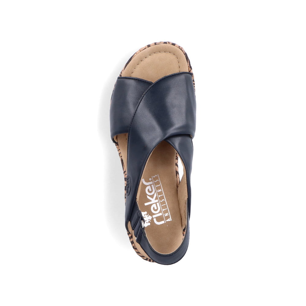 Rieker Damen Keilsandaletten marineblau