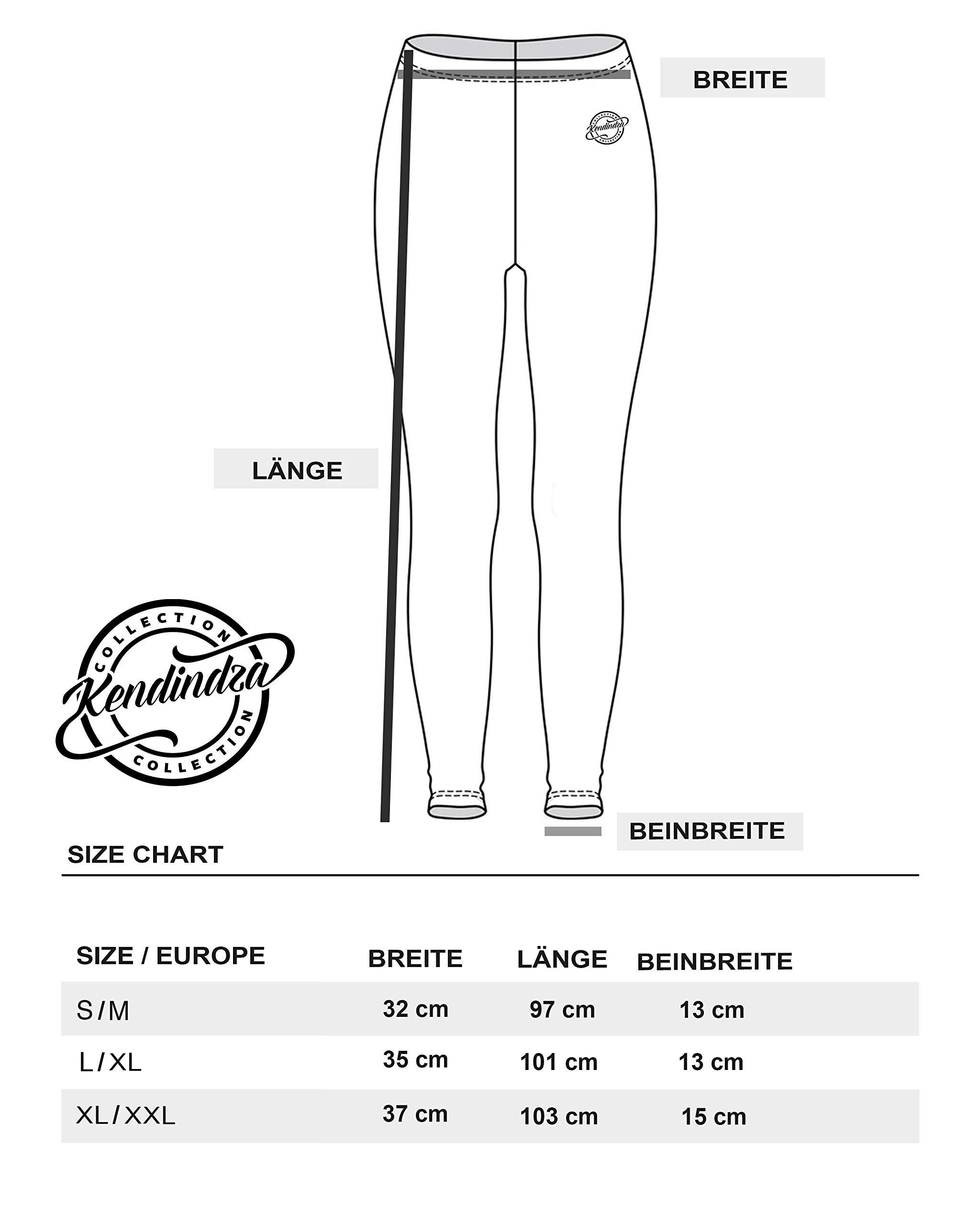 Kendindza Collection Thermoleggings Damen Winter gefüttert warm Innenfleece Winterhose Weihnachten High-Waist Thermoleggings