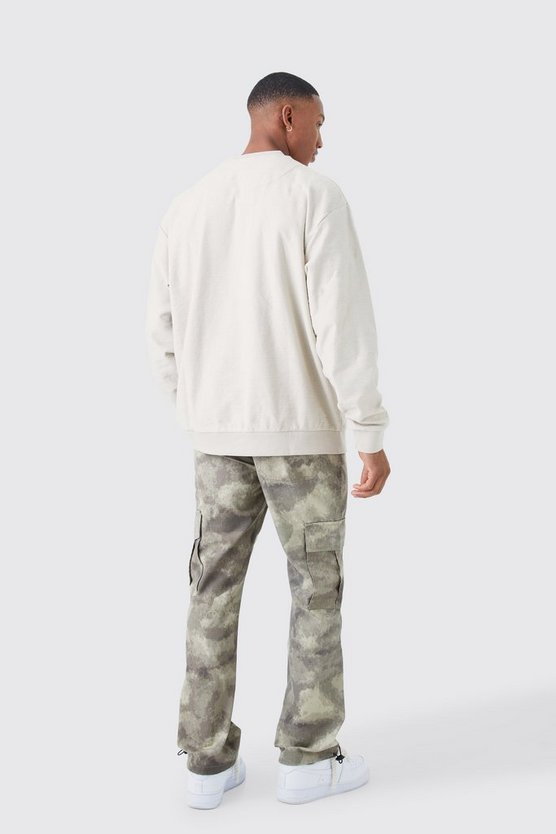 Camouflage Hose mit geradem Bein