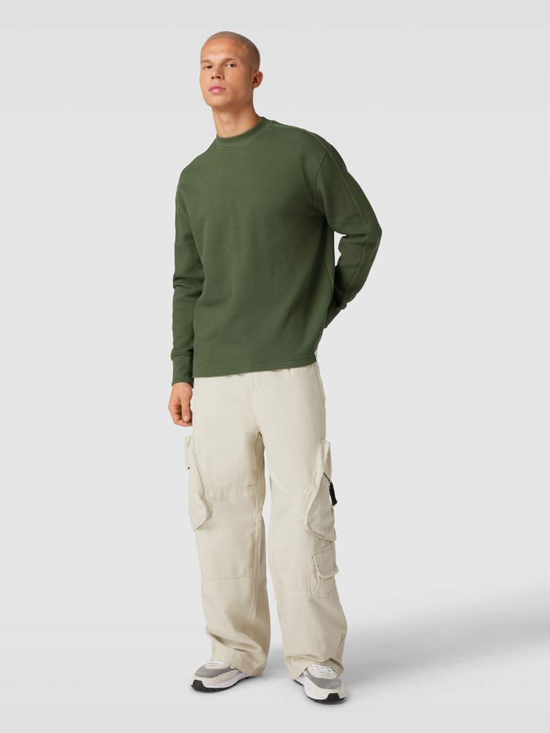 Pullover mit Turtleneck in olivgrün