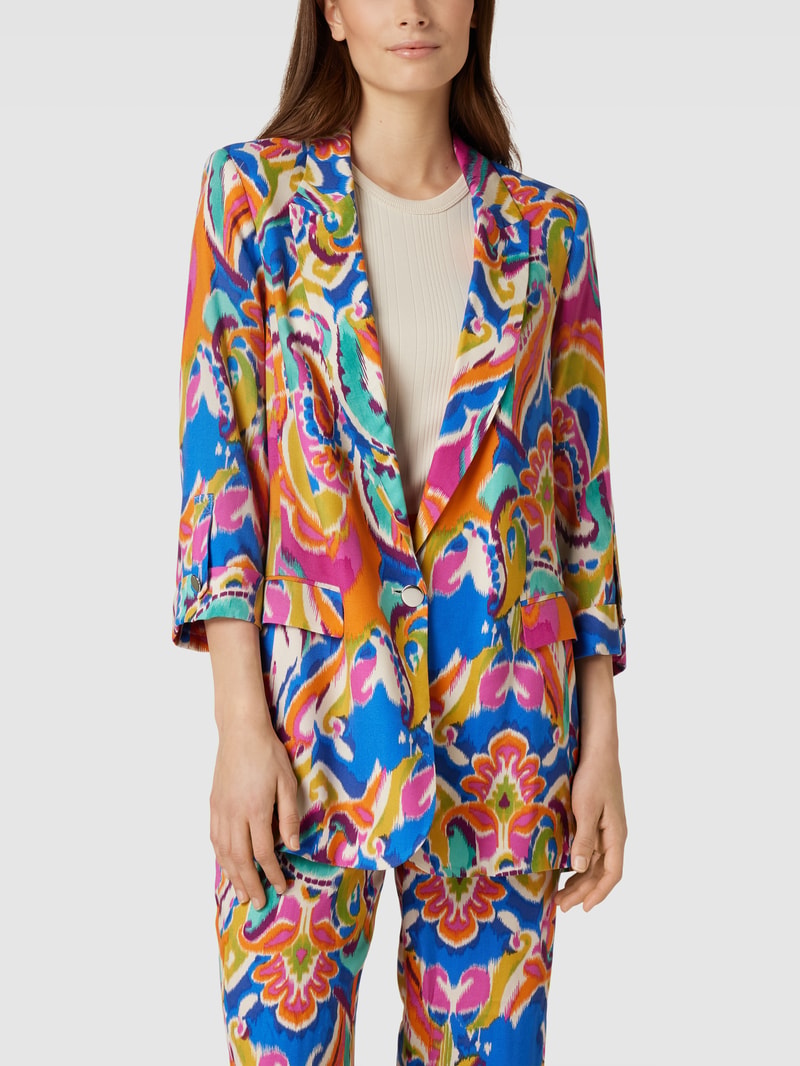 Blazer mit Allover-Muster in pink