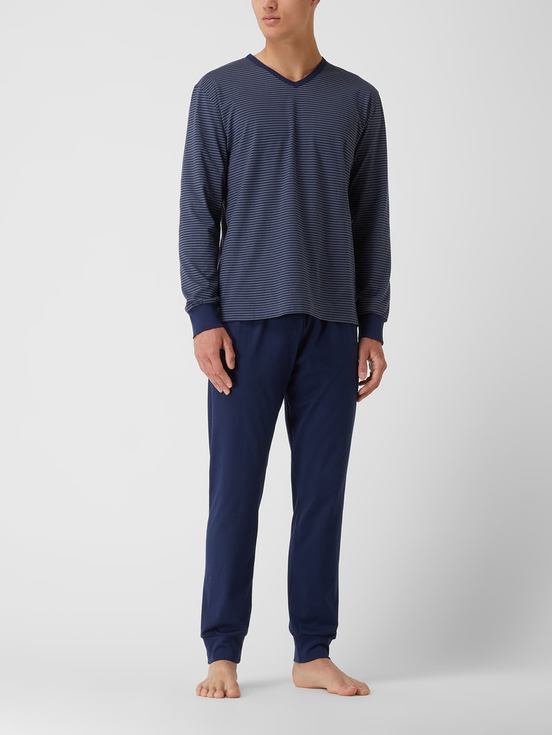 Pyjama aus Baumwolle in marineblau