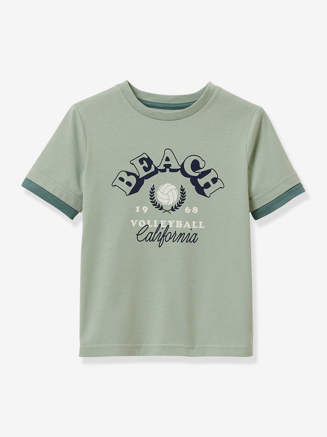 Tee-shirt garçon coton bio CYRILLUS vert sauge