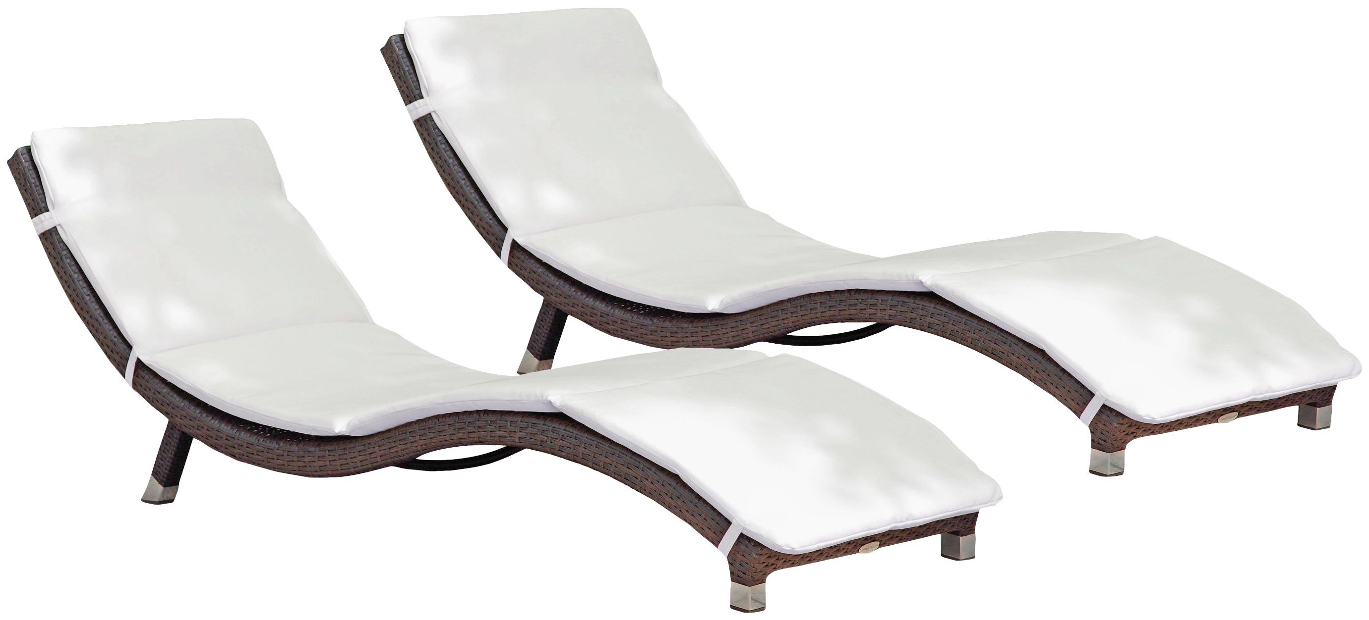 Garden Pleasure Gartenliege CARACAS, Set, 2 St., inkl. Auflagen