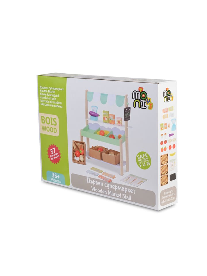 Moni Kinder Marktstand 4425 Holz in grün günstig kaufen onesize